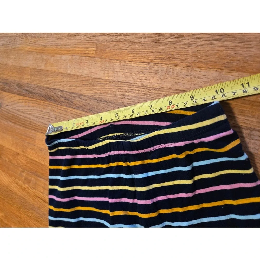 Crown & Ivy Girls Medium Pink‎ Llama Books Puff Short Sleeve Striped Short Set